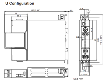 Mechanical Drawing - Teledyne Relays DRSC Industrial Solid-State Relay